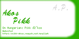 akos pikk business card